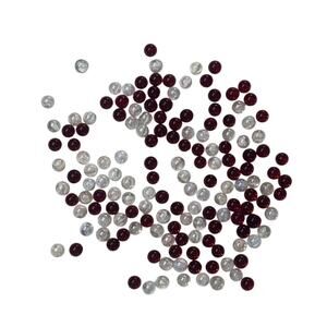 Vintage Glass Marbles Lot White & Dark Red Collectible Craft Decor